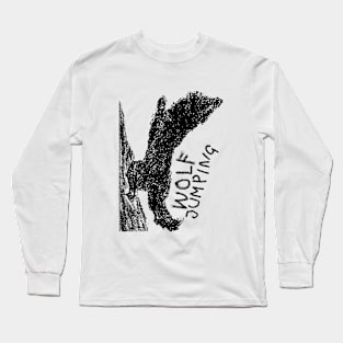 Wolf jumping Long Sleeve T-Shirt